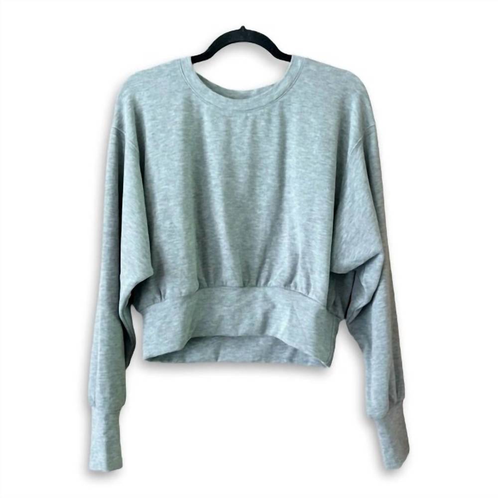 NEW BOBI women's crewneck sweatshirt in muted grey